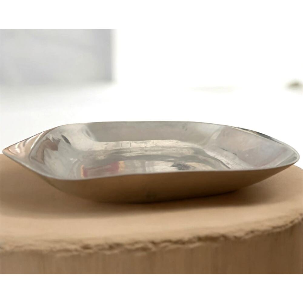 Vintage MCM Nambe 515 Serving Bowl Dish Mid Century Modern 12.5" Alloy Silver